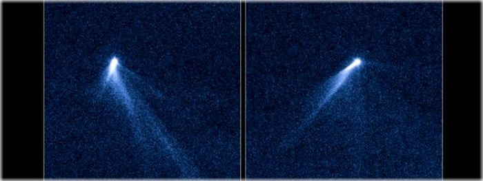 asteroide se divide em dois e ganha cauda de cometa 