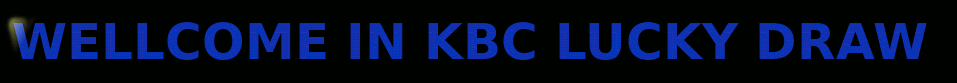 KBC Official Website WellCome to KBC Official Website