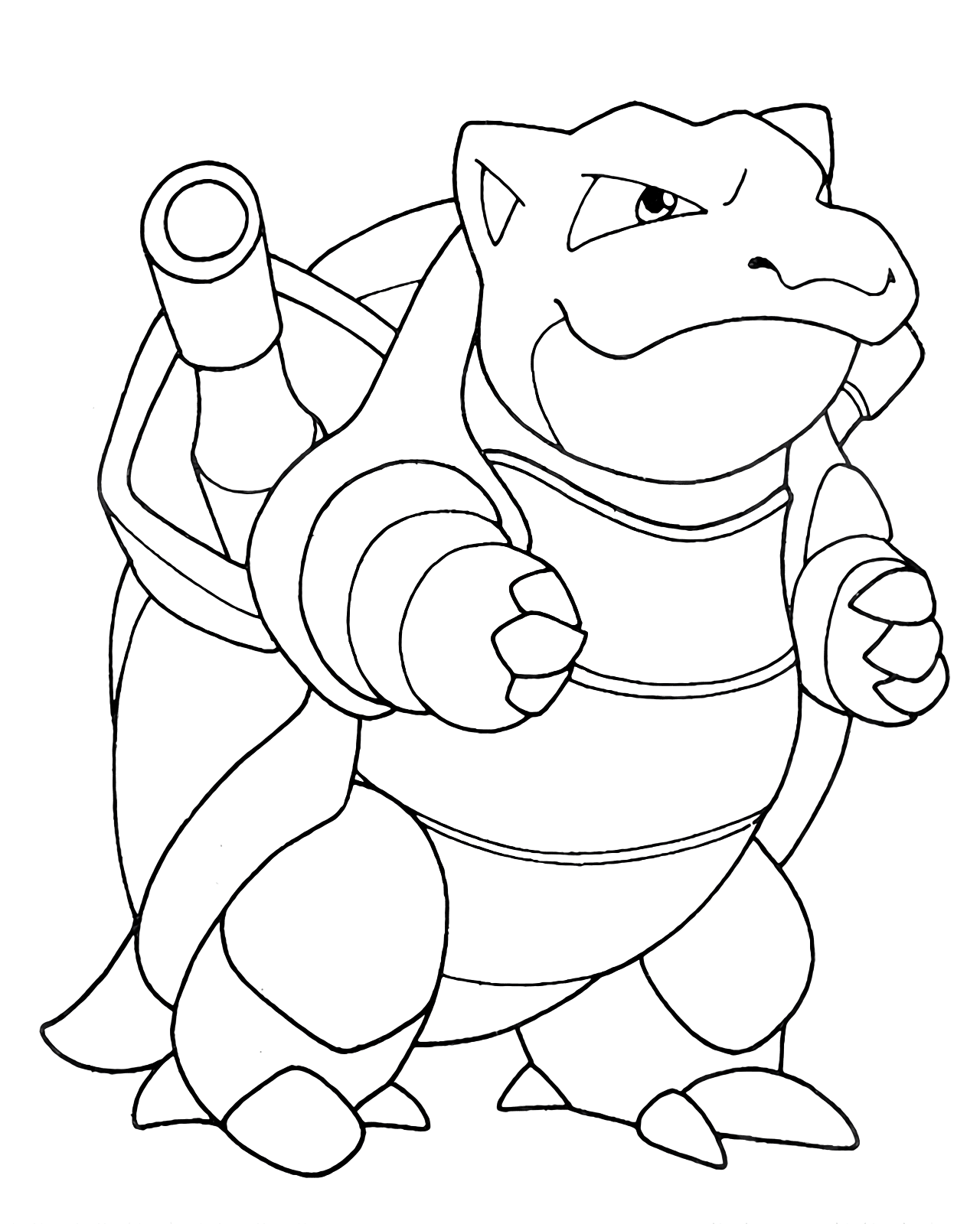 Free Blastoise Coloring Pages Collection Free Pokemon Coloring Pages