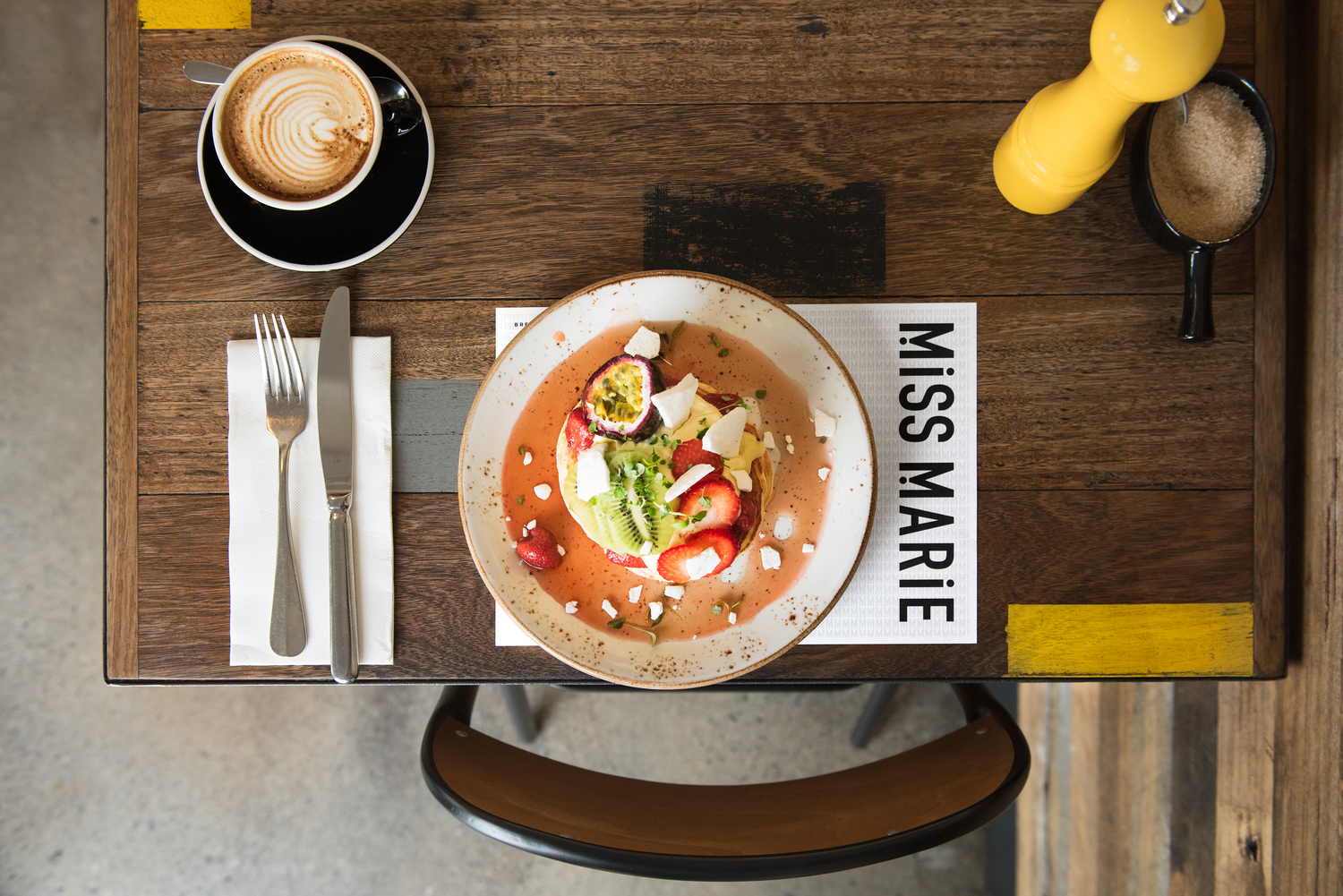 Good design makes me happy Miss Marie Cafe Brand Identity by LBD Studio