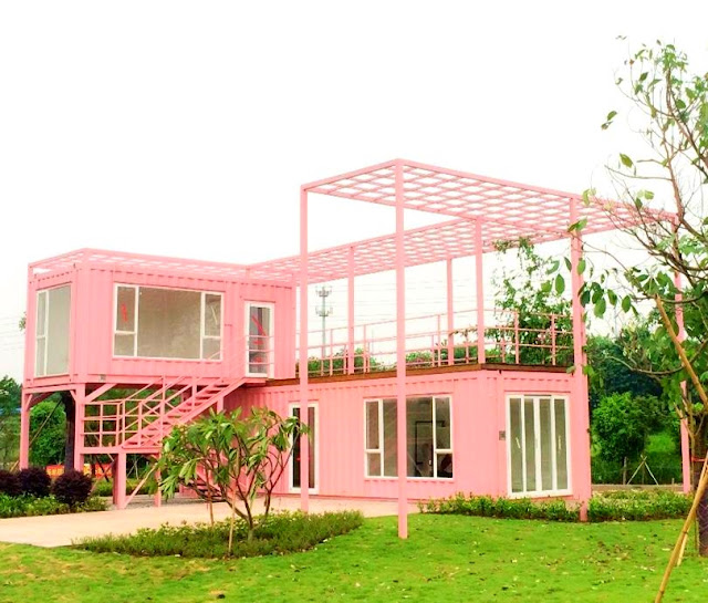 Shipping Container Conversions 20ft pink garden room CS69348, Case  Studies, Conversion Gallery