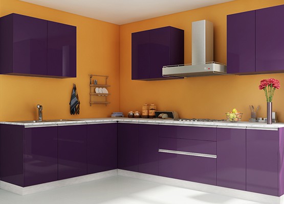 Purple modular kitchen design ideas