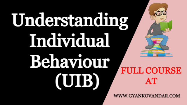 Understanding Individual Behaviour (UIB) Understanding Individual Behaviour (UIB)