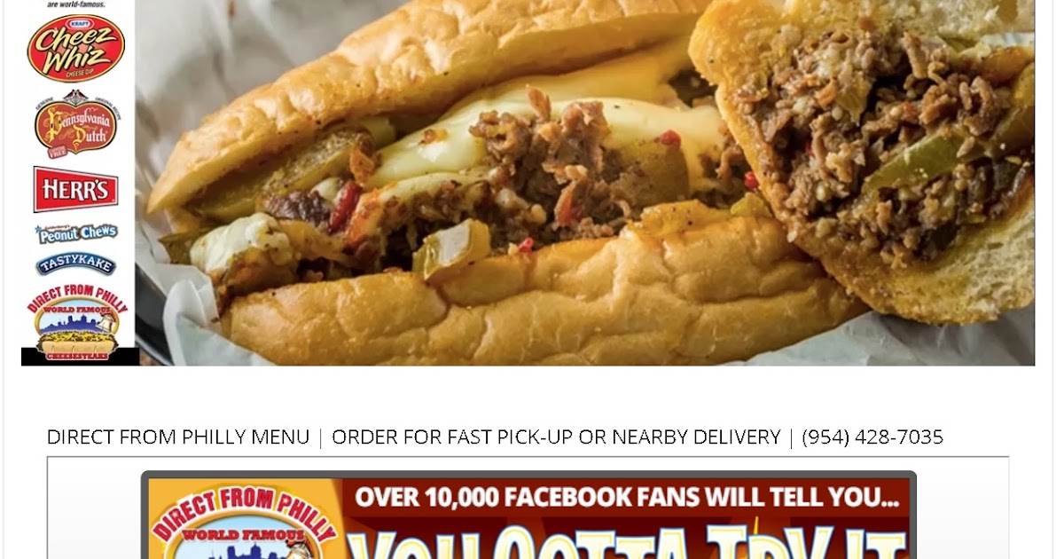 PHILLY CHEESESTEAKS Direct From Philly 1201 South Military Trail