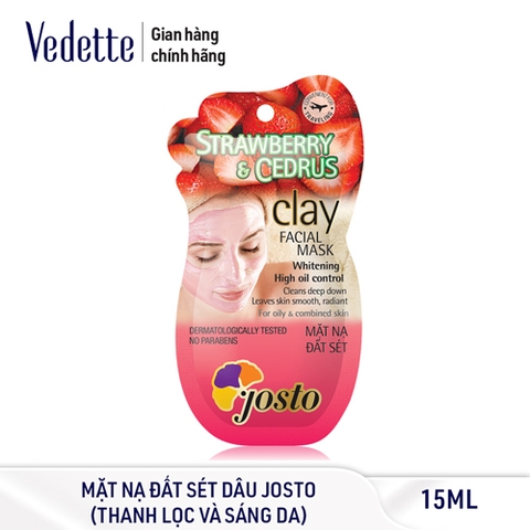 Mặt nạ đất sét Josto Dâu (Strawberry & Cedrus) 15ml