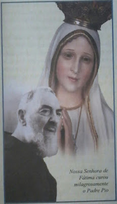 Resultado de imagem para padre pio e nossa senhora de fatima