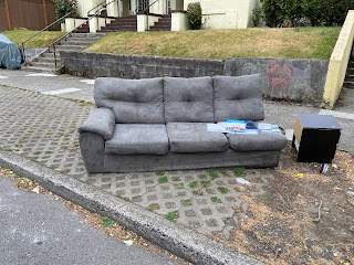 Photo of grey couch in Portland Oregon