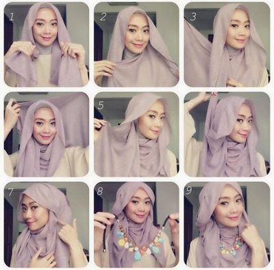 Aneka Tutorial Kerudung Pashmina Kusut Gaya Terbaru - Kumpulan Contoh