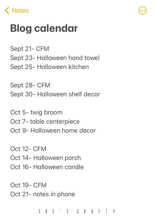 She's Crafty 15 lists to keep in the Notes on your phone