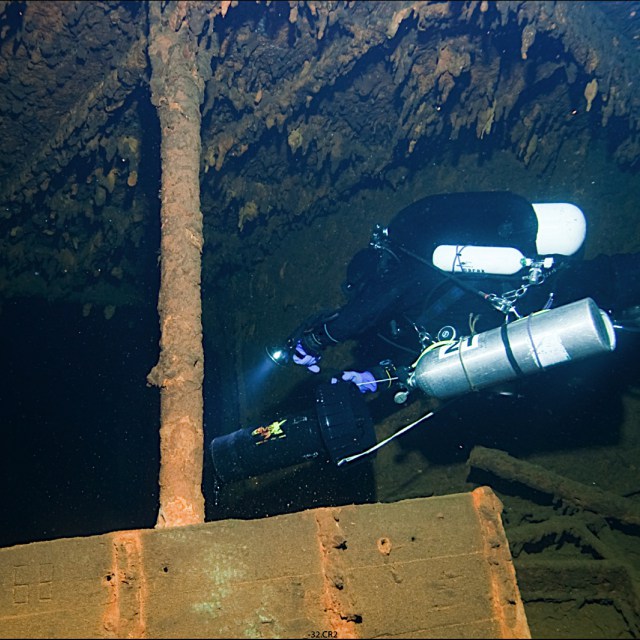 Graf Zeppelin Diving at the unique WW2 German aircraft carrier (photos