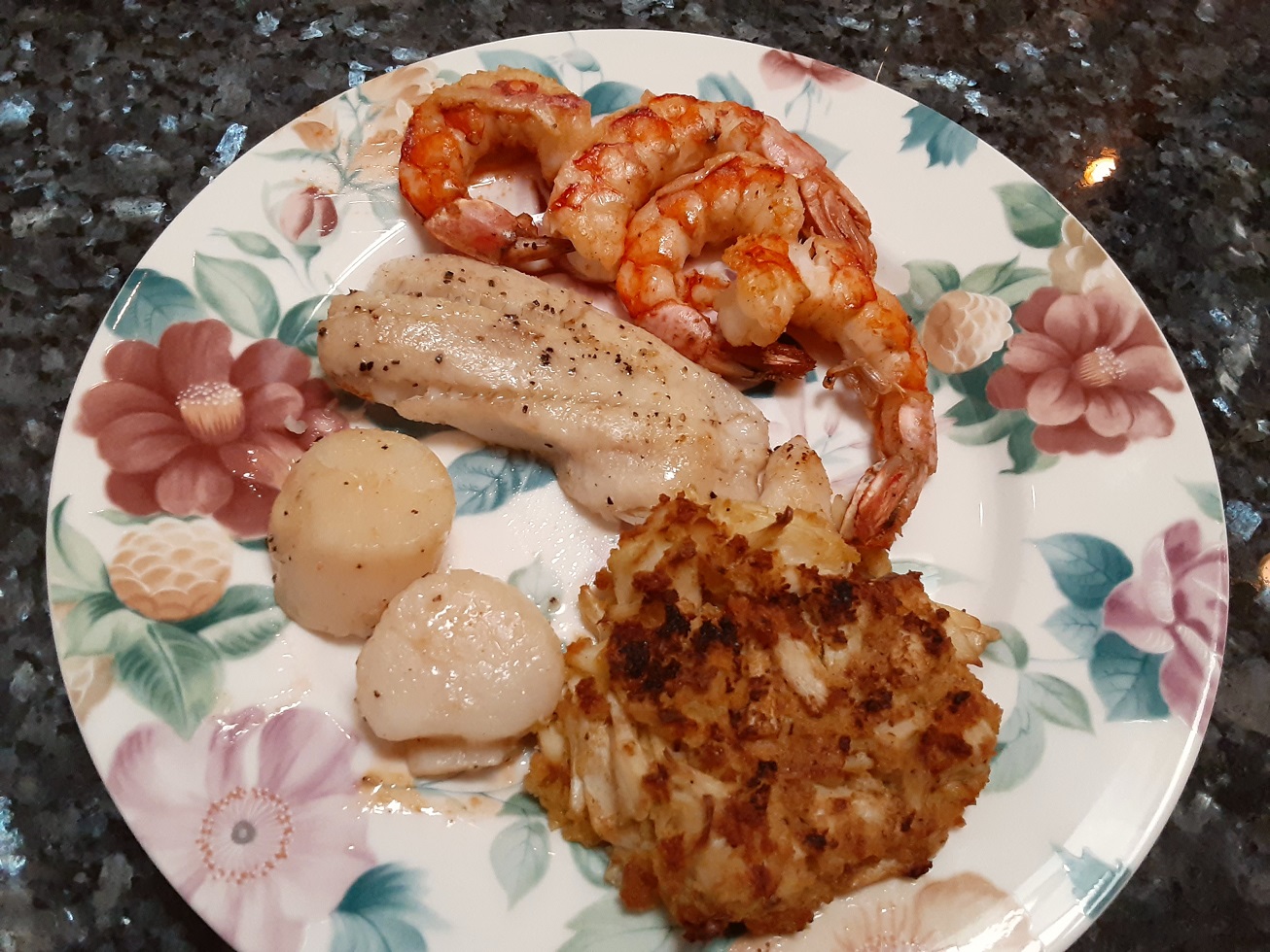 Big Dude's Eclectic Ramblings Upside Down Broiled Seafood Platter