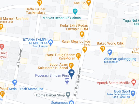 Map Letak Hotel Harmoni Tasikmalaya