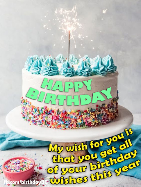 Happy Birthday Wishes Message with Cake