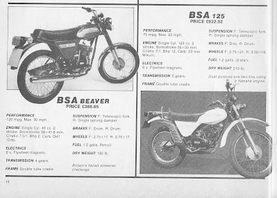 Circa 1979 advertisement for BSA.