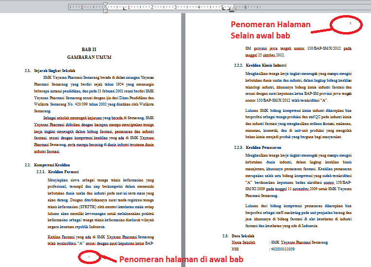 Cara Memberi Nomor Halaman Berbeda Setiap Awal Bab Pada Ms Word