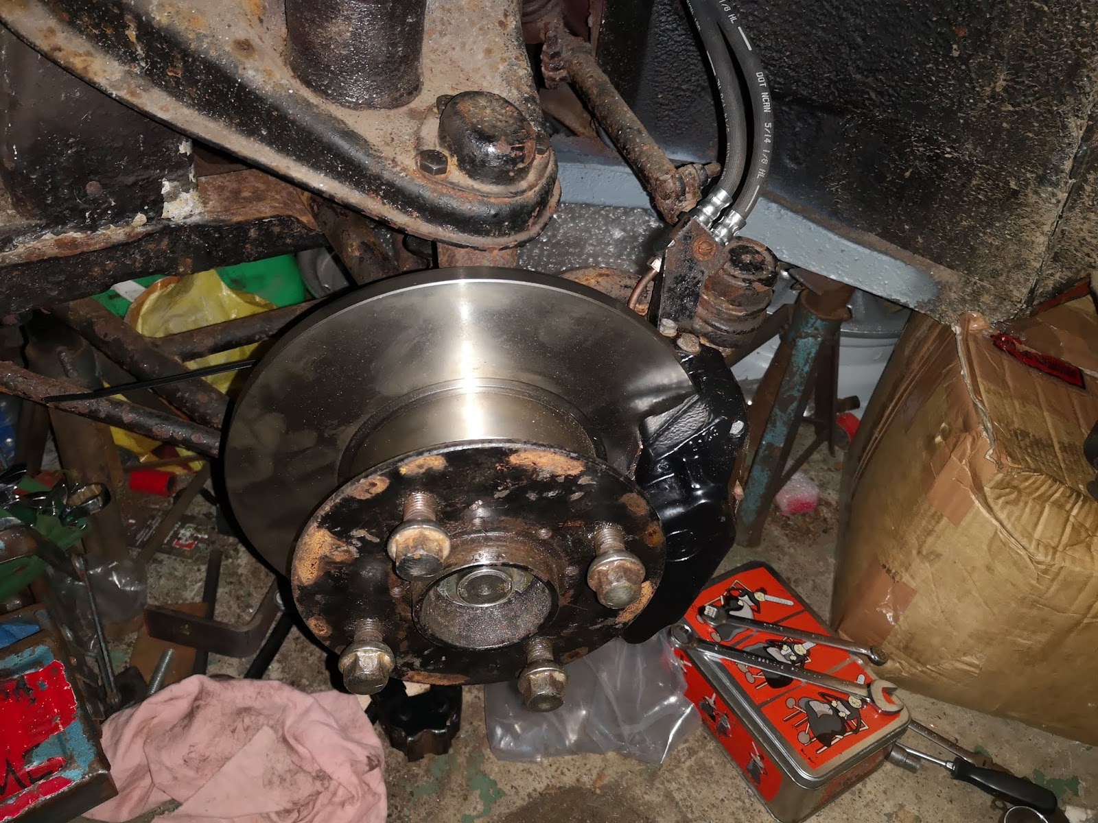 More progress nearside front done, offside part way!