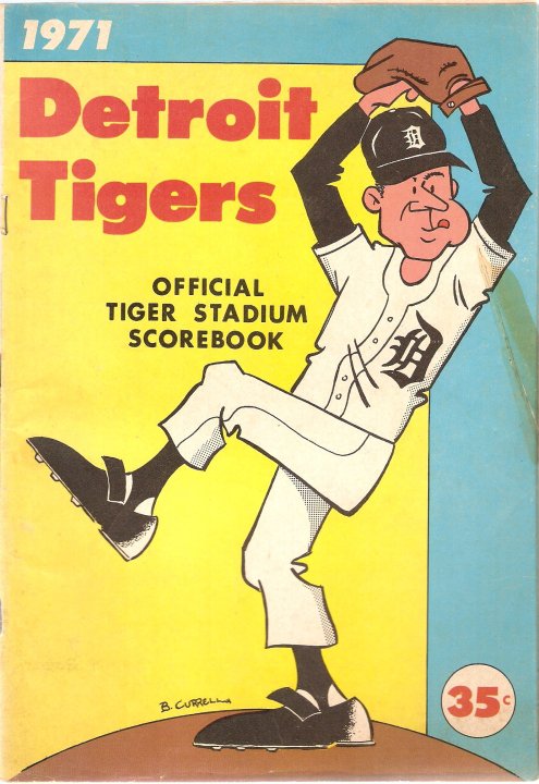 Baseball Programs Detroit Tigers 1971