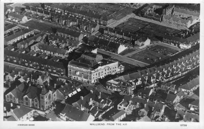 1960s view from air of Wallsend