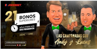 Jokerbet las campanadas con Andy y Lucas 21 Bonos gratis Jokerbet las campanadas con Andy y Lucas 21 Bonos gratis