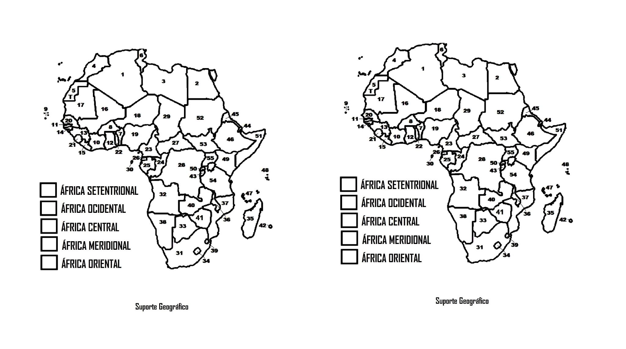 2 ATIVIDADES COM MAPAS SOBRE A REGIONALIZAÇÃO DO CONTINENTE AFRICANO PARA COLORIR 2 ATIVIDADES COM MAPAS SOBRE A REGIONALIZAÇÃO DO CONTINENTE AFRICANO PARA COLORIR
