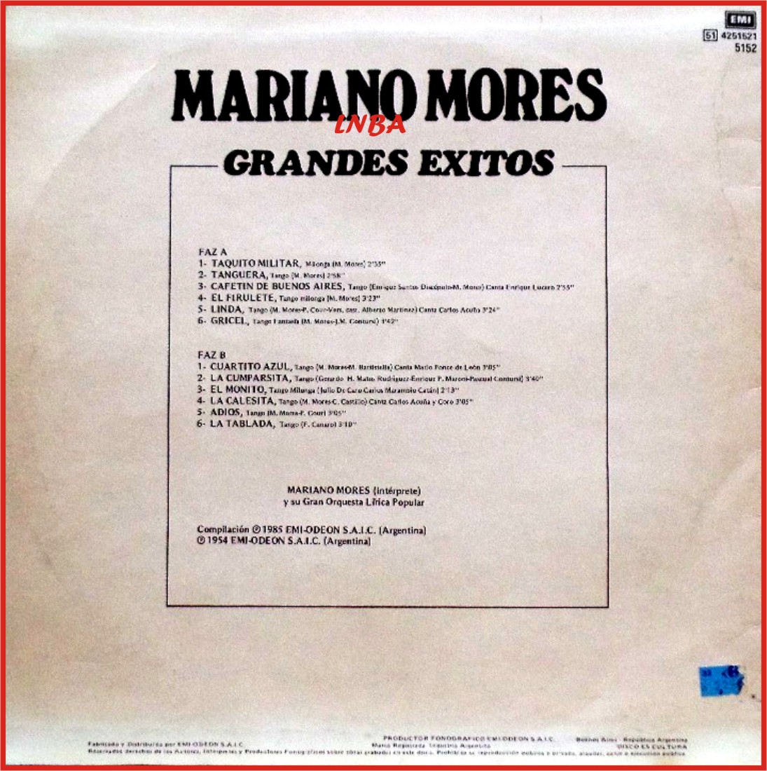 La nova Botica del Aleman. Tango Mariano Mores Grandes Exitos.