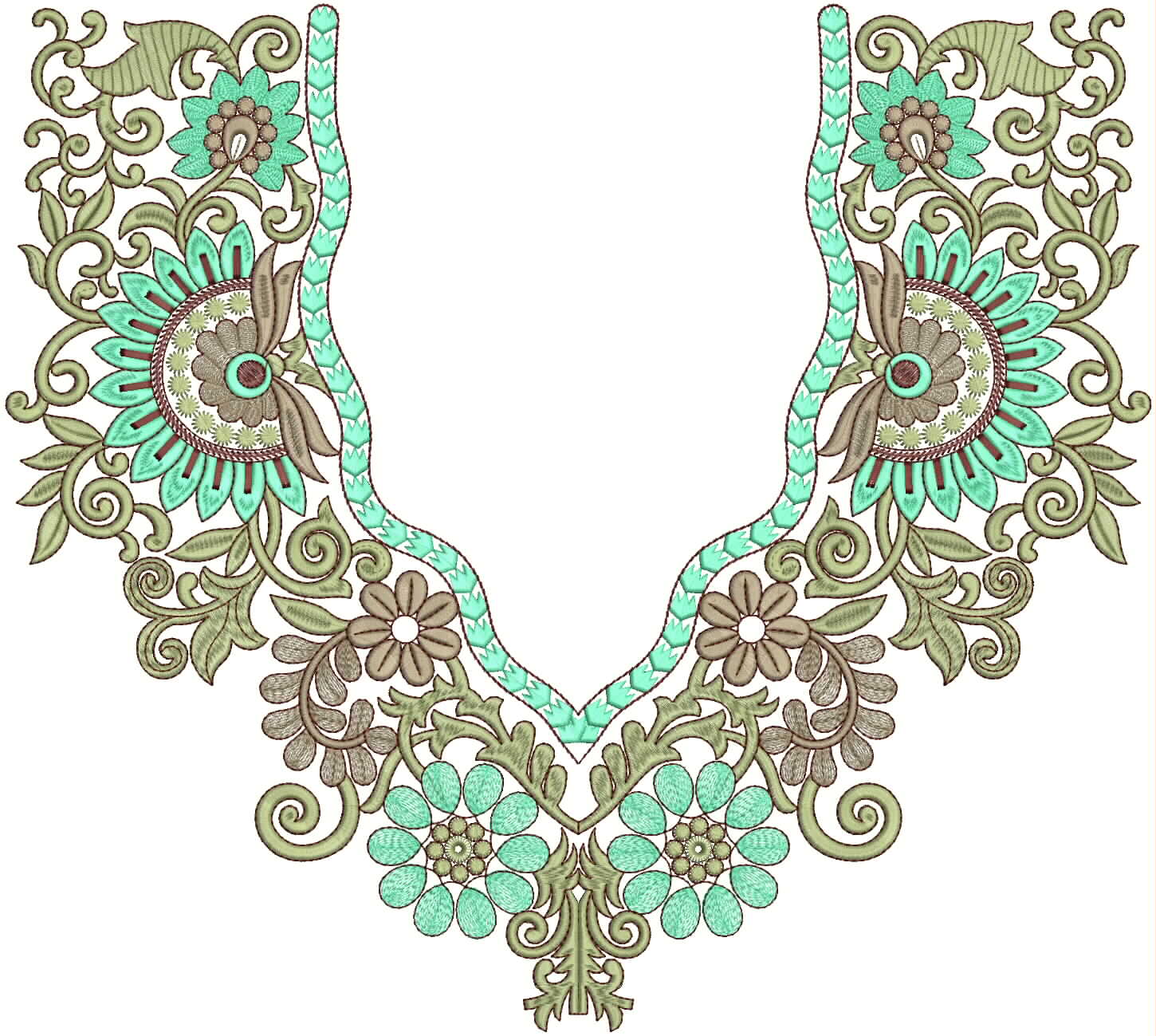 Embdesigntube hot collection of neck embroidery design