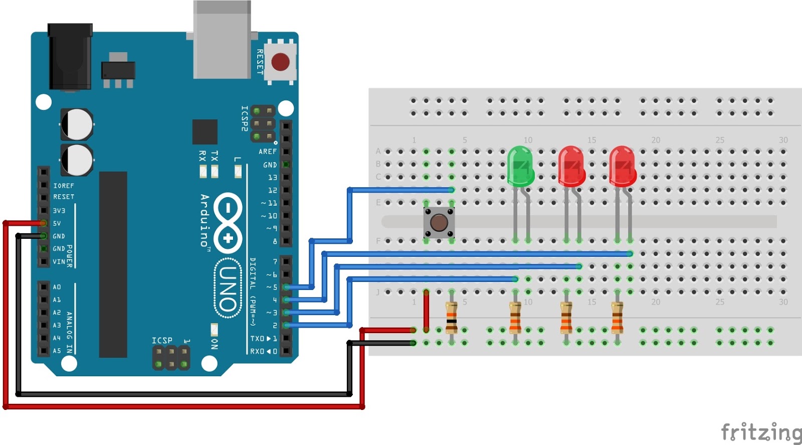 Arduino Tutorial : Digital Input Output Arduino [LED dan Push Button