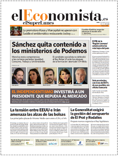  EL SUPERLUNES. Edición completa del diario El Economista del 6 de Enero 2020.
