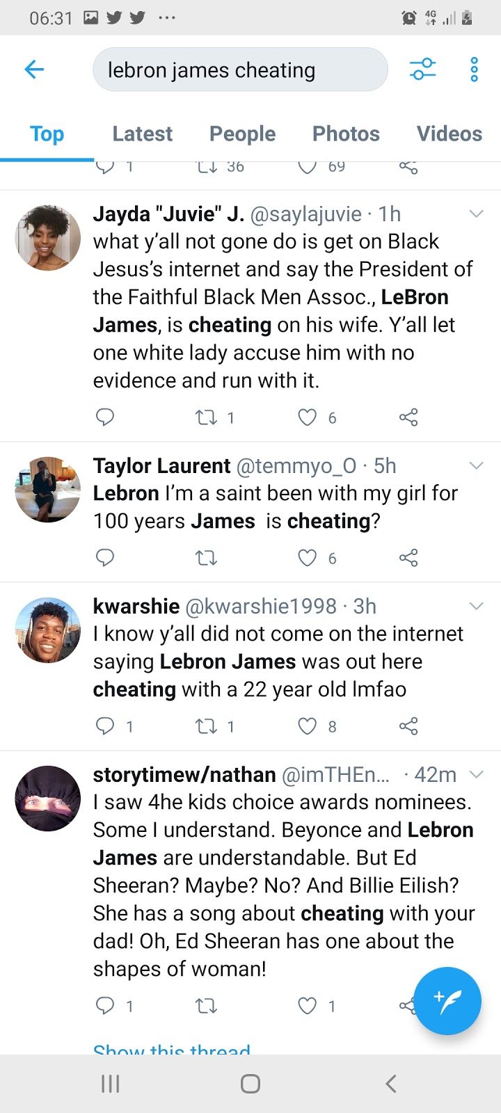 LeBron James cheating on wifeReactions,real story