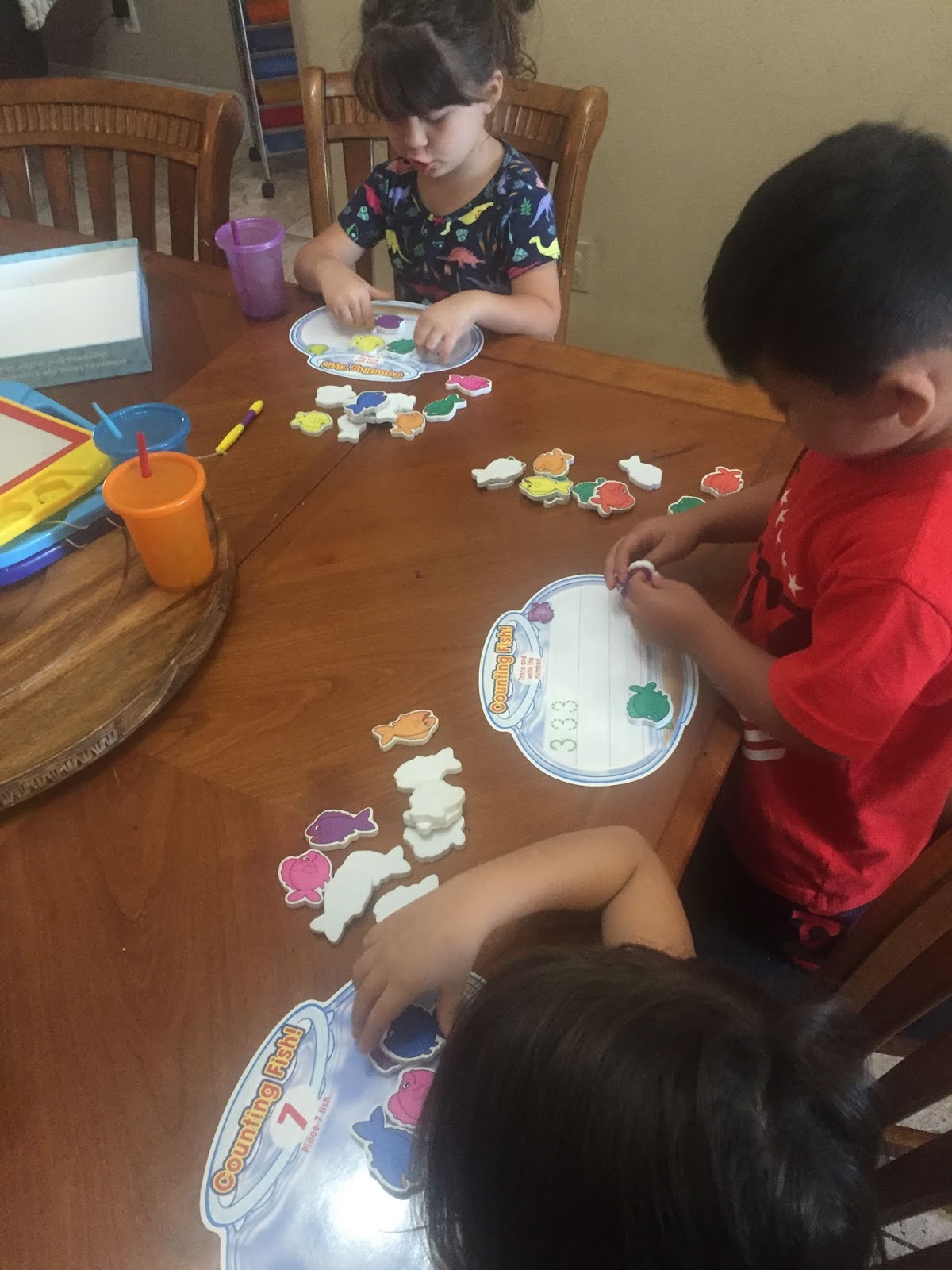 Miss Kim's Daycare Counting fish and puzzles