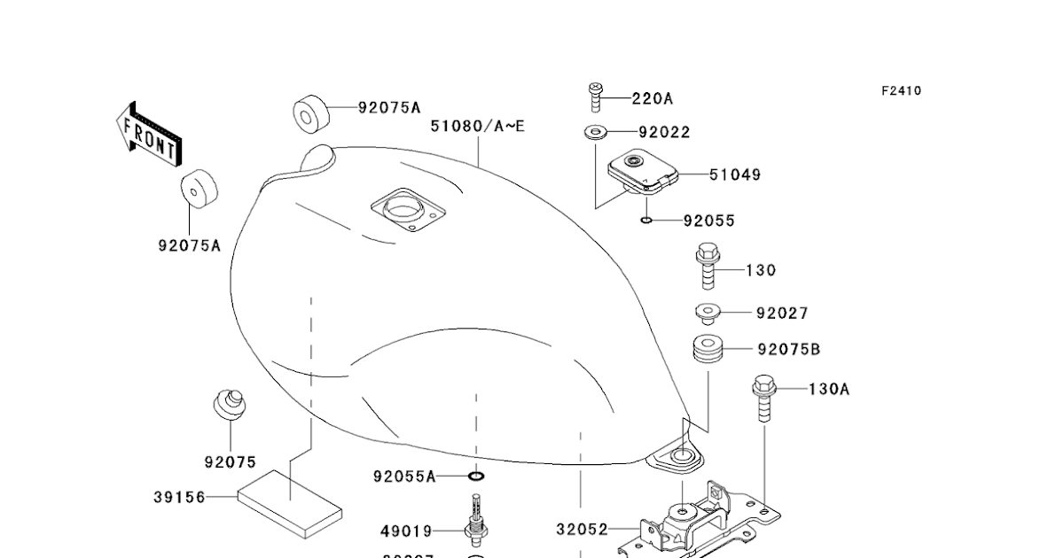 Kawasaki ER5 Part Diagrams Fuel Tank 2