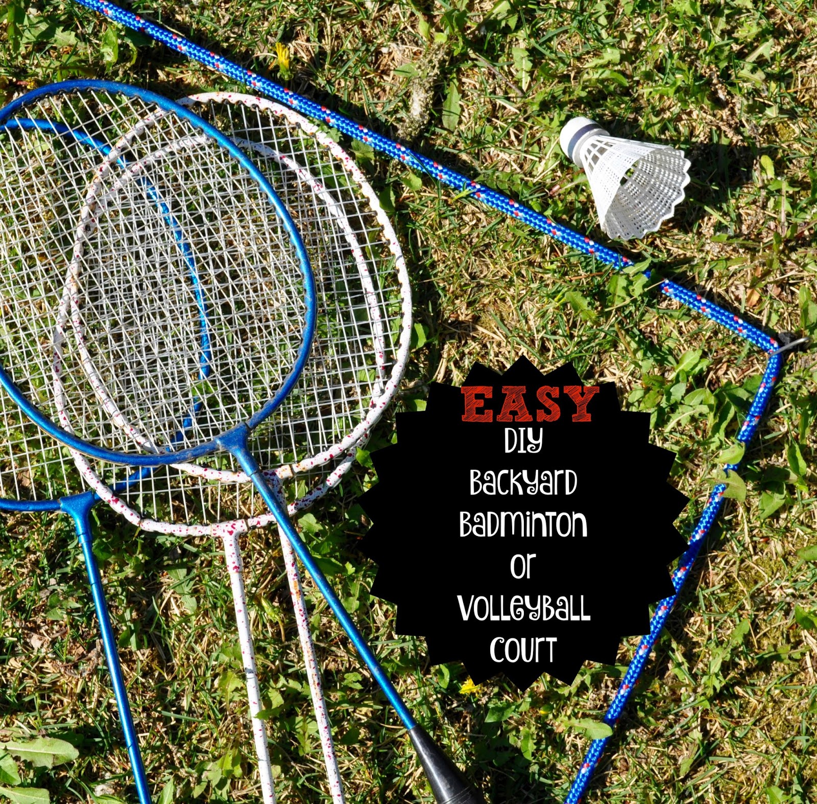 Easy DIY Backyard Badminton or Volleyball Court Little House Big Alaska