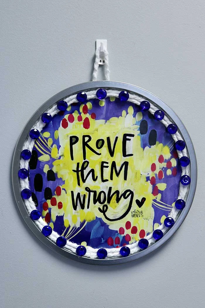 Dollar Tree Pizza Pan Motivational Sign DIY Koti Beth