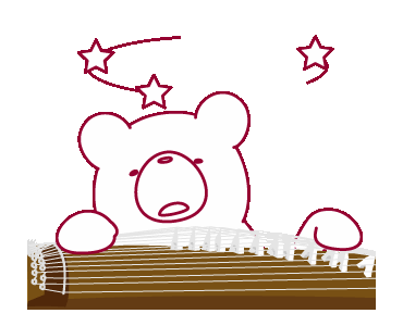 Line クリエイターズスタンプ 動くクマ クマなのにお琴ひきます Example With Gif Animation
