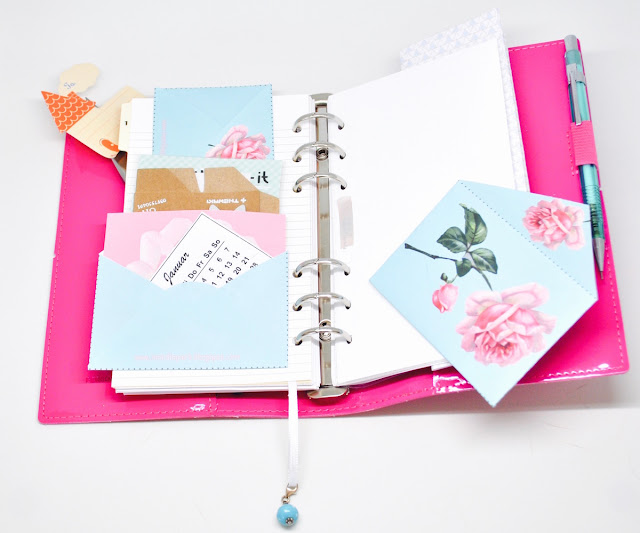 Free printable mini envelope + DIY planner pocket inspiration for rose ...