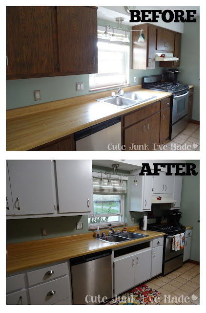Cute Junk I've Made: How to Paint Laminate Cabinets - Part Three ...