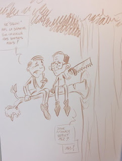 Dessins satiriques réalisés en direct durant un Seminaire SOPRA-STERIA permettant d'orienter un partenariat vers une communication ouverte entre les équipes ©Guillaume Néel