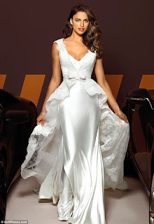 irina shayk long marriage dress