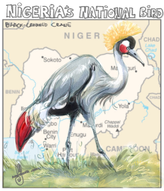 Nigeria’s national bird Painting by Ulf Artmagenta