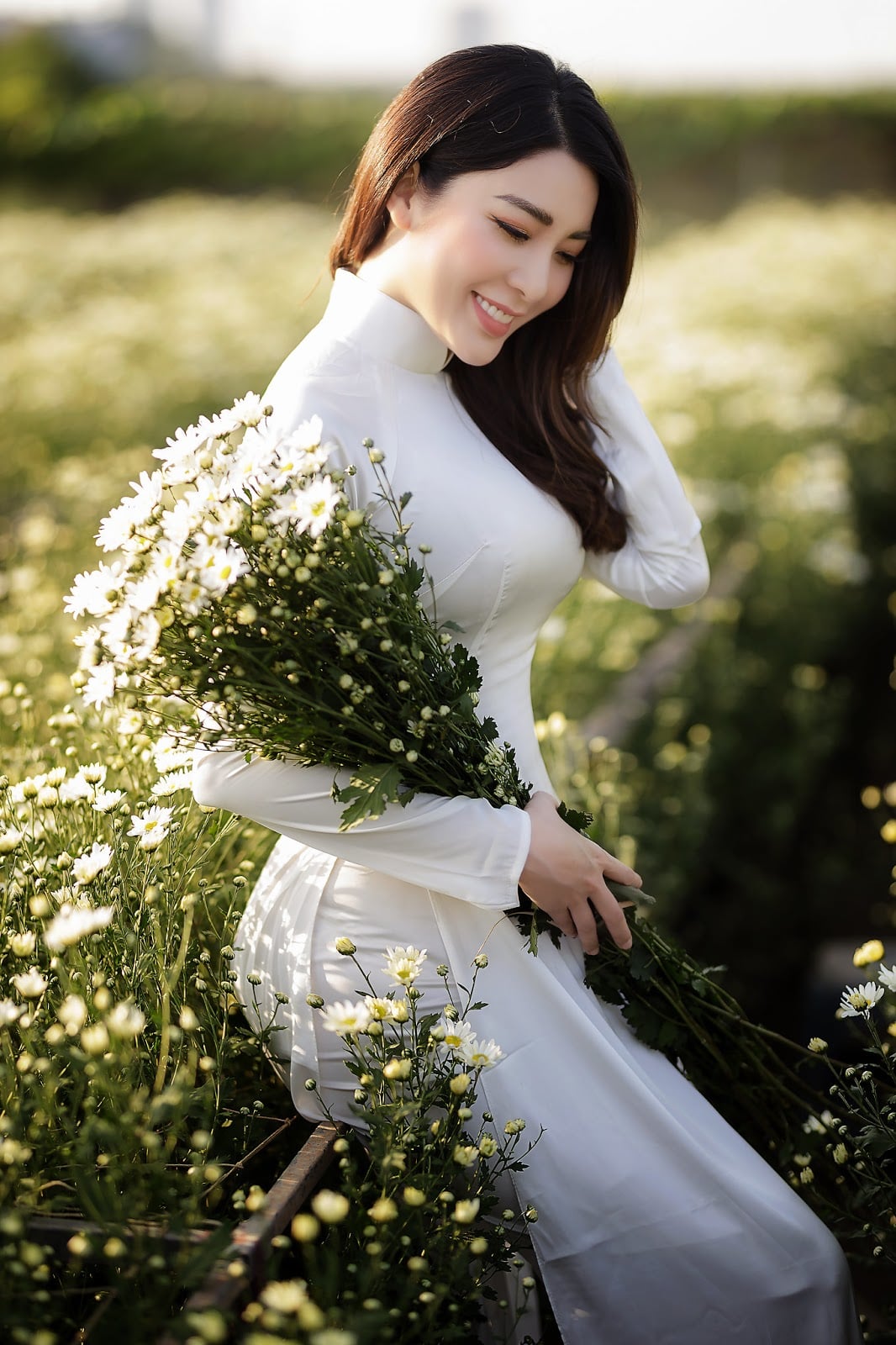 Gallery - Vietnamese beautiful model - Yan My Hoang Hanh - Vietnam traditional dress - P5