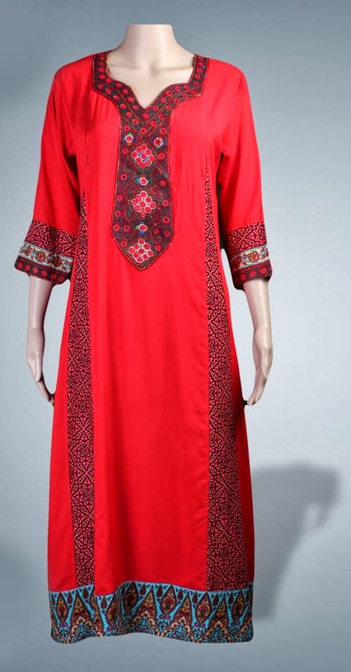 Latest Pakistani Dresses: 2 Piece Pakistani Designer Stitched Red Kurta ...