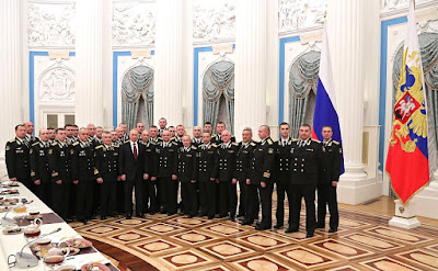 Vladimir Putin, Northern Fleet service members.