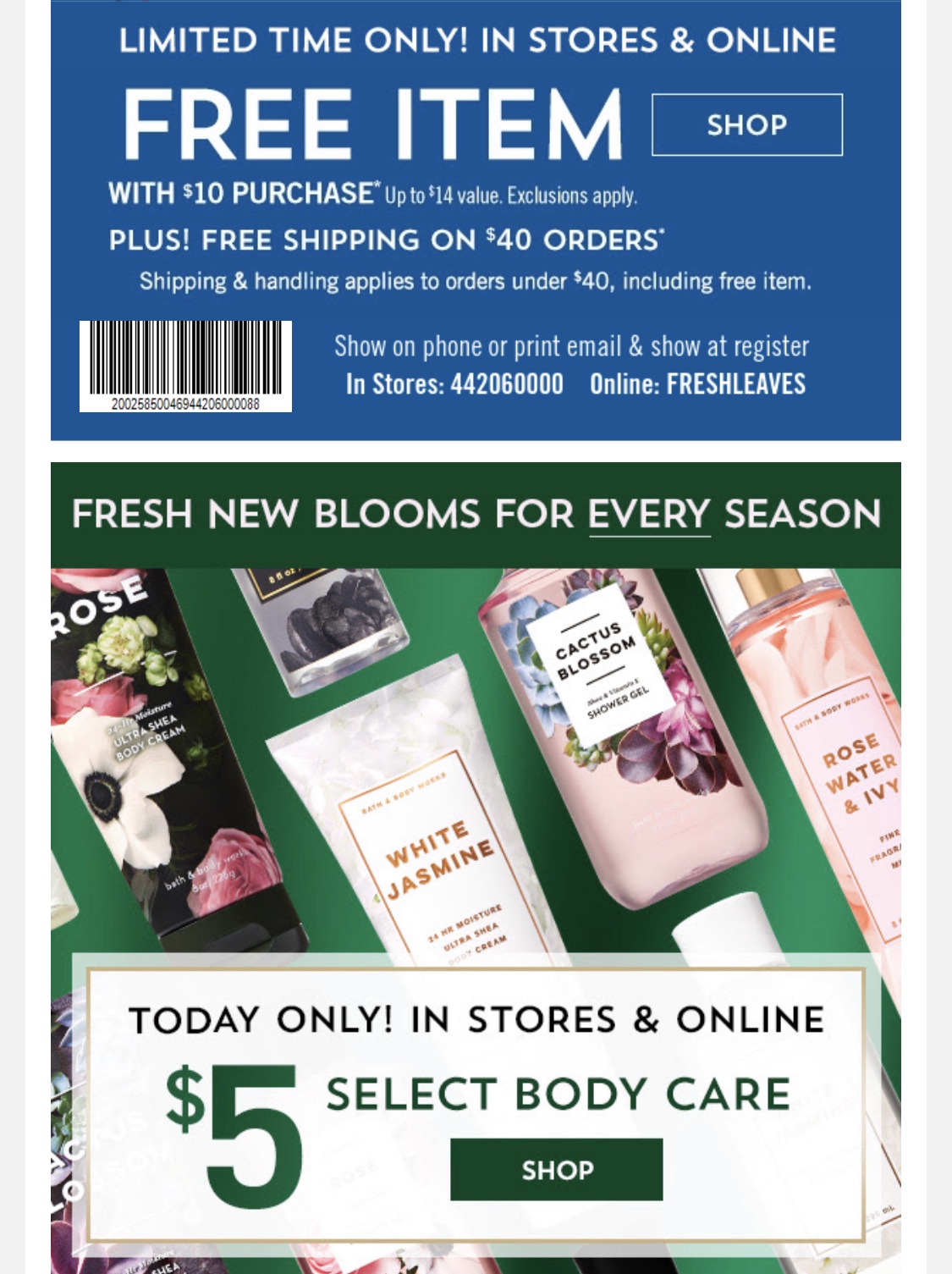 Life Inside the Page Bath & Body Works Today's Email August 16, 2019