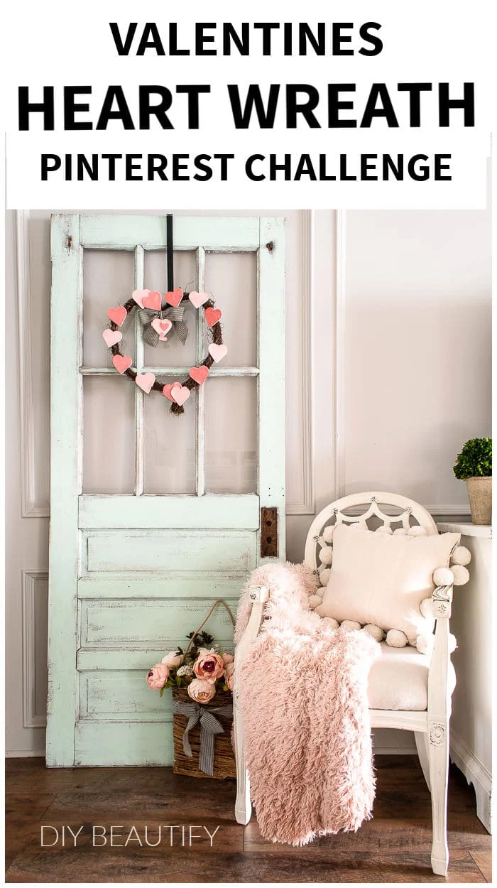 Valentine's Day Wooden Heart Shaped Wreath - Cottage On Bunker Hill