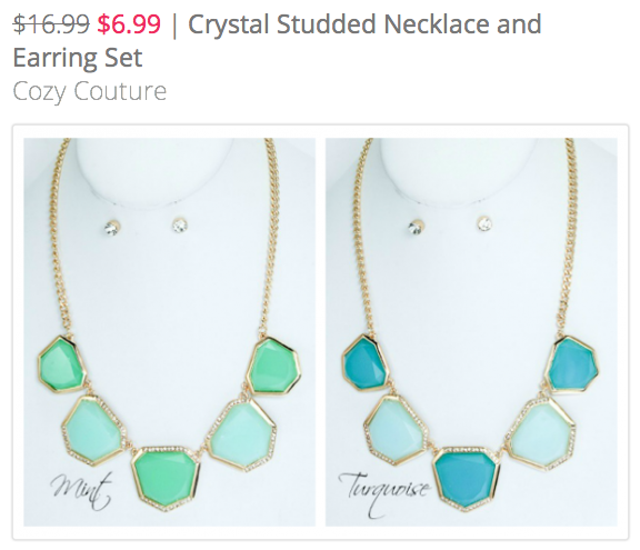 Take a look at this adorable necklace. I absoultely love the mint green ...