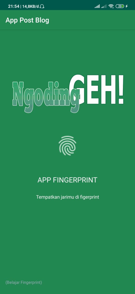 Source Code Aplikasi Fingerprint Android Studio