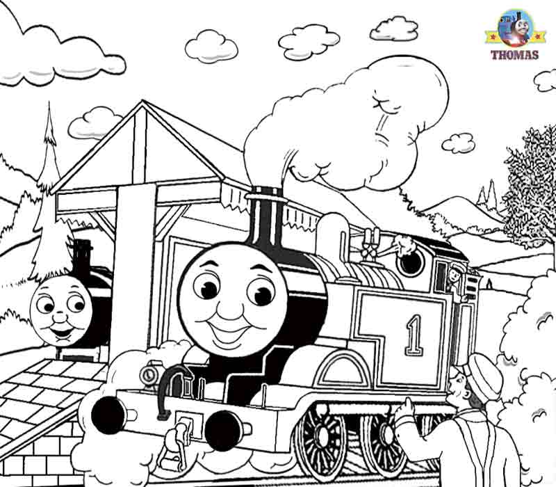  Thomas the train coloring pages free printable kids craft activities title=