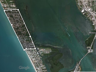 Map of Manasota Key beach erosion