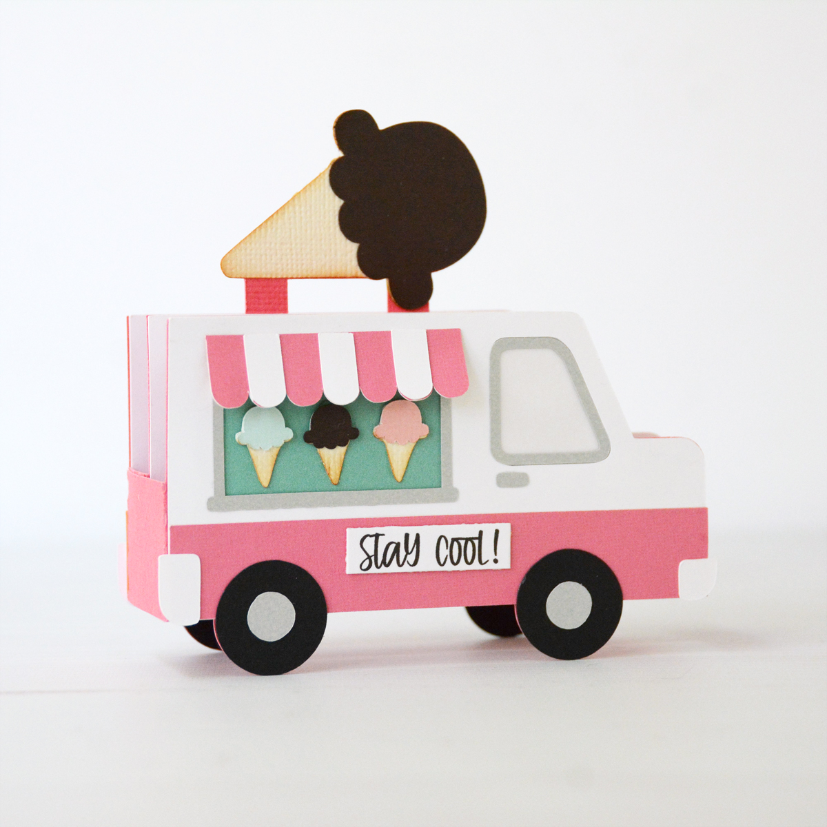 One Scrap at a Time Ice Cream Truck Box Card Lori Whitlock Blog Hop