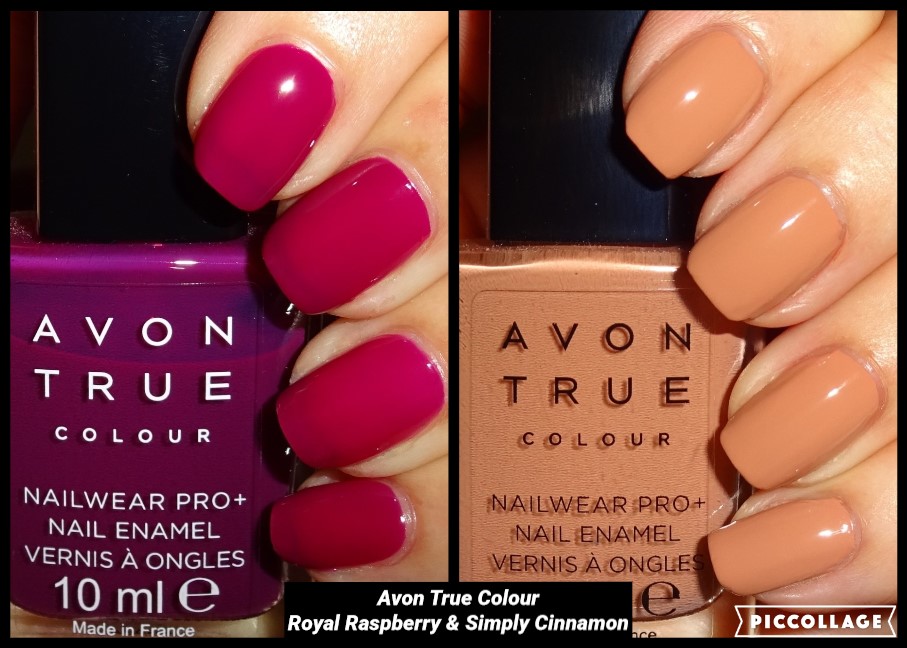 Wendy's Delights Avon True Colour Nail Enamels Royal Raspberry & Simply Cinnamon